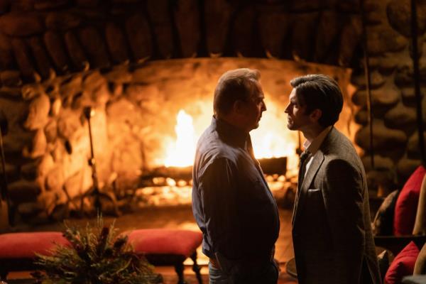 John (Kevin Costner) and Jamie (Wes Bentley) in 